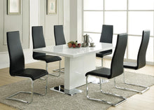 Load image into Gallery viewer, Nameth Collection - Anges T-shaped Pedestal Dining Table Glossy White
