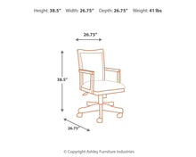 Load image into Gallery viewer, Hamlyn - Medium Brown - Home Office Swivel Desk Chair