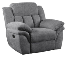 Load image into Gallery viewer, Charcoal - Bahrain Upholstered Power Glider Recliner Charcoal