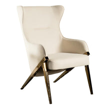 Load image into Gallery viewer, Cream - Upholstered Accent Chair Cream And Bronze
