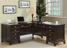 Load image into Gallery viewer, Garson Collection - Garson 8-drawer L-shaped Office Desk Cappuccino