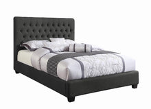 Load image into Gallery viewer, Chloe Upholstered Bed - Charcoal - Chloe Tufted Upholstered California King Bed Charcoal