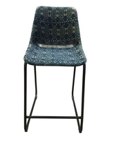 Load image into Gallery viewer, Blue Canvas - Rinconia Counter Height Stools With Footrest Blue And Matte Black (Set of 2)