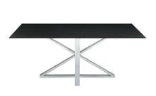 Load image into Gallery viewer, Neveen Rectangular X-cross Dining Table Black And Chrome