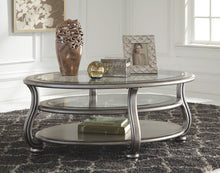 Load image into Gallery viewer, Coralayne - Silver Finish - Oval Cocktail Table