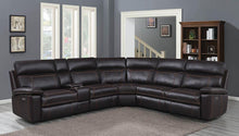 Load image into Gallery viewer, Albany Motion Collection - Brown - Albany 6-piece Power^2 Sectional Brown