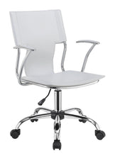 Load image into Gallery viewer, Home Office : Chairs - White - Adjustable Height Office Chair White And Chrome