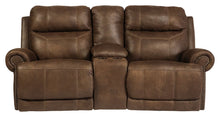 Load image into Gallery viewer, Austere - Brown - DBL REC PWR Loveseat w/Console