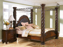 Load image into Gallery viewer, North Shore - Dark Brown - 8 Pc. - Dresser, Mirror, King Poster Bed with Canopy, Nightstand