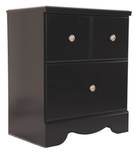 Load image into Gallery viewer, Shay - Almost Black - Two Drawer Night Stand