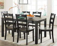 Load image into Gallery viewer, Froshburg - Grayish Brown/Black - Dining Room Table Set (7/CN)