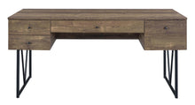 Load image into Gallery viewer, Analiese Collection - Analiese 4-drawer Writing Desk Rustic Oak