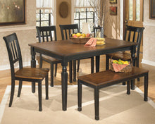 Load image into Gallery viewer, Owingsville - Black/Brown - 5 Pc. - Rectangular Dining Room Table, 4 Side Chairs