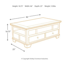 Load image into Gallery viewer, Austere - Brown - 6 Pc. - 2 Seat Reclining Sofa, Double Reclining Loveseat with Console, Gately Lift Top Cocktail Table, 2 End Tables, Sofa Table