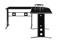 Load image into Gallery viewer, Keizer Collection - Keizer 3-piece L-shape Office Desk Set Black And Silver