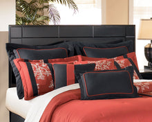 Load image into Gallery viewer, Shay - Almost Black - Queen/Full Panel Headboard