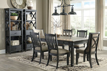 Load image into Gallery viewer, Tyler Creek - Black/Gray - 7 Pc. - Rectangular Dining Room Table, 6 Upholstered Side Chairs