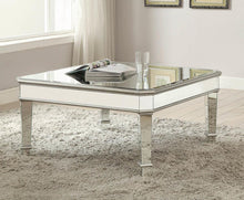 Load image into Gallery viewer, Cairns Collection - Cassandra Square Beveled Top Coffee Table Silver