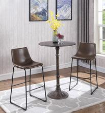 Load image into Gallery viewer, Two-tone Brown - Armless Bar Stools Two-tone Brown And Black (Set of 2)