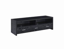 Load image into Gallery viewer, Living Room : Tv Consoles - 62" 3-drawer Tv Console Black Oak
