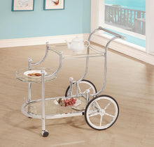 Load image into Gallery viewer, Rec Room: Serving Carts - 3-tier Serving Cart Chrome And Clear