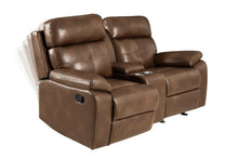 Load image into Gallery viewer, Damiano Motion Collection - Tri-tone Brown - Damiano Button Tufted Glider Loveseat Tri-tone Brown