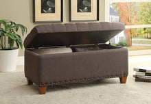 Load image into Gallery viewer, Mocha - Tufted Storage Bench With Nailhead Trim Mocha