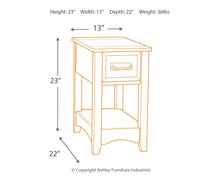 Load image into Gallery viewer, Breegin - Brown - Chair Side End Table
