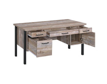 Load image into Gallery viewer, Samson Collection - Samson 4-drawer Office Desk Weathered Oak