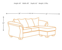 Load image into Gallery viewer, Darcy - Blue - Sofa Chaise