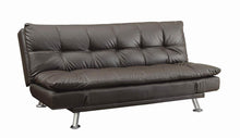 Load image into Gallery viewer, Dilleston Collection - Brown - Dilleston Tufted Back Upholstered Sofa Bed Brown