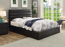 Load image into Gallery viewer, Riverbend Upholstered Bed - Black - Riverbend Full Upholstered Storage Bed Black