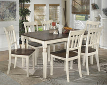 Load image into Gallery viewer, Whitesburg - Brown/Cottage White - 7 Pc. - Rectangular Dining Room Table, 6 Side Chairs