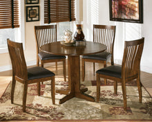Load image into Gallery viewer, Stuman - Medium Brown - Round DRM Drop Leaf Table