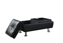 Load image into Gallery viewer, Dilleston Collection - Black - Dilleston Storage Ottoman With Removable Trays Black