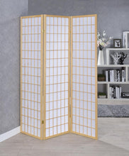 Load image into Gallery viewer, White - 3-panel Folding Screen Natural And White