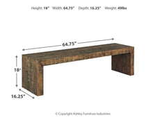Load image into Gallery viewer, Sommerford - Brown - Large Dining Room Bench