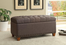 Load image into Gallery viewer, Mocha - Tufted Storage Bench With Nailhead Trim Mocha