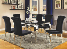 Load image into Gallery viewer, Barzini Dining Collection - Carone Rectangular Dining Table Chrome And Black