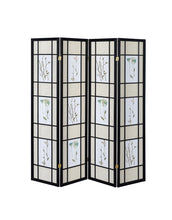 Load image into Gallery viewer, Floral - 4-panel Floral Print Folding Screen Multi-color
