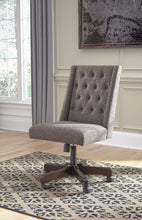 Load image into Gallery viewer, Luxenford - Grayish Brown - 2 Pc. - Large Leg Desk, Swivel Desk Chair