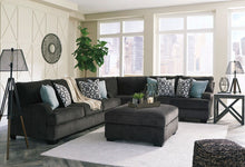 Load image into Gallery viewer, Charenton - Charcoal - 6 Pc. - Sofa, Wedge, Loveseat Sectional, Chair and a Half, Ottoman, Ottoman with Storage