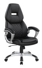 Load image into Gallery viewer, Home Office : Chairs - Black - Adjustable Height Office Chair Black And Silver