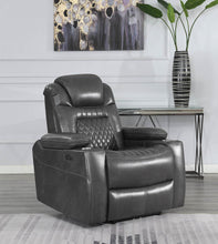 Load image into Gallery viewer, Korbach Motion Collection - Charcoal - Korbach Upholstered Power^2 Recliner Charcoal