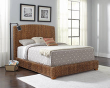 Load image into Gallery viewer, Laughton Collection - Laughton Eastern King Hand-woven Banana Leaf Bed Amber