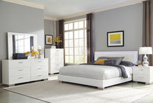 Load image into Gallery viewer, Felicity Contemporary White And High Gloss Eastern King Five-piece Set