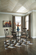 Load image into Gallery viewer, Glambrey - Brown - 5 Pc. - Round Dining Room Counter Table, 4 Barstools