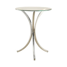 Load image into Gallery viewer, Round Accent Table With Curved Legs Chrome