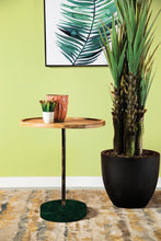 Load image into Gallery viewer, Round Marble Base Accent Table Natural And Green