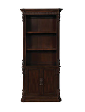 Load image into Gallery viewer, Tucker Collection - 3-tier Bookcase With Storage Base Rich Brown
